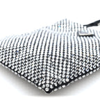 Satin Crystal Metal Triangle Logo Chain Crossbody Handbag Cristal