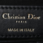 Lambskin Cannage Butterfly Studs Small Lady Dior Black