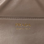 Soft Grain Calfskin Large Demi-Lune Shoulder Bag White