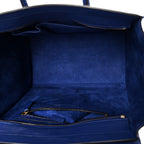 Drummed Calfskin Mini Luggage Indigo