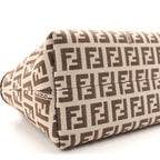 Vitello Grace Jacquard FF Mini By The Way Top Handle Boston Bag  Gianduia Panna