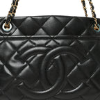 Caviar Quilted Timeless CC Soft Tote Black