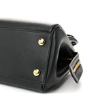 Supple Calfskin Small Madrid Bag Black