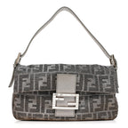 Metallic Lurex Zucca Vitello Baguette Argento