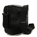 Coated Canvas Calfskin Check Muswell Bag Charcoal