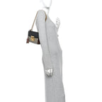 GG Supreme Monogram Calfskin Small Padlock Shoulder Bag Beige Black Cuir