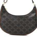 Triomphe Canvas Calfskin Ava Shoulder Bag Tan