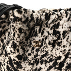 Pony Hair Printed Chic Lady Shoulder Bag  White Black