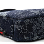 Denim GG Monogram Camouflage Small Crossbody Bag Blue