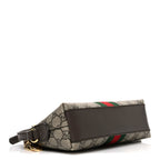 GG Supreme Monogram Textured Dollar Calfskin Web Small Ophidia Dome Shoulder Bag Beige Ebony New Acero