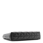 Caviar Quilted Classic Clutch Tote With Chain Black