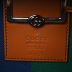 X DANS LE VERT GG Supreme Monogram Cuoio Web Mini Retro Interlocking G Savoy Top Handle Beauty Case Beige Rosso Ebony Harness  Brown