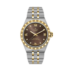 TUDOR Royal Yellow Gold Two-Tone 30mm - Brown, Diamond-Set on Bracelet