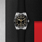 Black Bay 54 37mm - Black on Rubber Strap