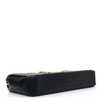 Lambskin Quilted Jumbo CC Small Single Flap Black