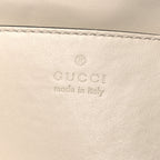Calfskin Matelasse Monochrome Mini GG Marmont Crossbody Shoulder Bag White