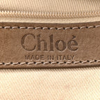 Snakeskin Calfskin Silverado Shoulder Bag Beige