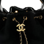 Pony Hair Mini Chanel 25 Handbag Black