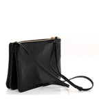 Lambskin Small Trio Crossbody Bag Black