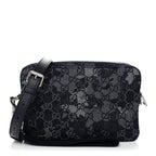 Denim GG Monogram Camouflage Small Crossbody Bag Blue