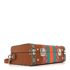 X DANS LE VERT GG Supreme Monogram Cuoio Web Mini Retro Interlocking G Savoy Top Handle Beauty Case Beige Rosso Ebony Harness  Brown