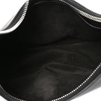 Calfskin Ava Logo Shoulder Bag Black