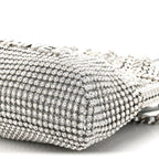 Crystal Embellished Metallic Lambskin Mini Chanel 22 Silver