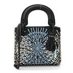 X BHARTI KHER Calfskin Painted Mini Lady Dior Black