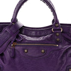 Agneau Giant 12 Rose Gold Hardware City Dark Violet