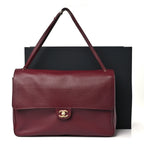 Grained Calfskin Souplissimo Maxi Flap Burgundy