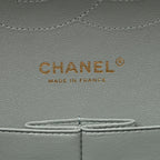 Caviar Quilted Jumbo Double Flap Light Blue
