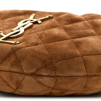 Suede Quilted Icarino Bag Cognac