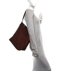 Suede Everyday Cabas Tote Chocolate