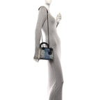 X BHARTI KHER Calfskin Painted Mini Lady Dior Black