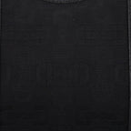 Canvas Horsebit Print Shoulder Bag Black