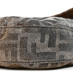 Metallic Lurex Zucca Vitello Baguette Argento