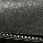 Sheepskin Matelasse Chevron Monogram Medium College Bag Asphalt