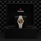 TUDOR Royal Yellow Gold Two-Tone 30mm - Brown, Diamond-Set on Bracelet