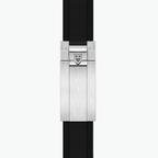 Black Bay 41mm - Black, Burgundy Bezel on Rubber Strap