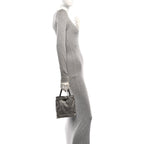 Satin Crystal Metal Triangle Logo Chain Crossbody Handbag Cristal