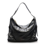 Calfskin Shearling Large Voyou Bag Chocolate