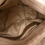 Snakeskin Calfskin Silverado Shoulder Bag Beige