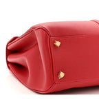 Grained Calfskin Classique 16 Top Handle Bag Red