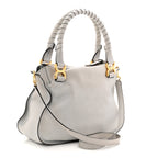 Calfskin Small Marcie Satchel Faded Blue