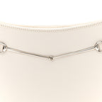 Calfskin Horsebit Slim Shoulder Bag White