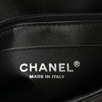 Calfskin Quilted Medium Rock My Shoulder Flap Black