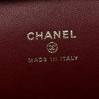 Lambskin Large Clutch Burgundy