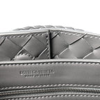 Suede Intrecciato Small Andiamo Shoulder Bag Graphite