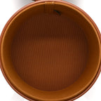 Calfskin Triomphe Canvas Medium Tambour Bag Tan