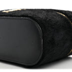 Pony Hair Mini Gaby Vanity Case Black